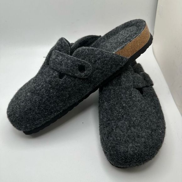 CUSHIONAIRE Womens Clog 8.5 GRAY WOOL - Picture 7 of 7